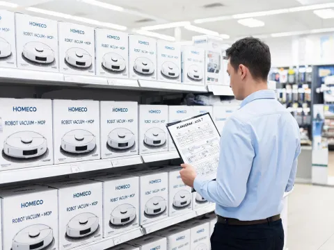 retail robot vacuum display
