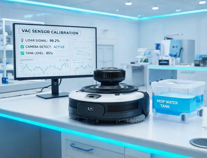 robot vacuum sensor calibration bench